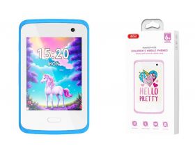 Телефон XO H150 Kids Smart 2G Cell Phone 2.8” Screen 30W Pixel (With Case + Lanyard) White+Blue Телефон XO H150 Kids Smart 2G Cell Phone 2.8” Screen 30W Pixel (With Case + Lanyard) White+Blue