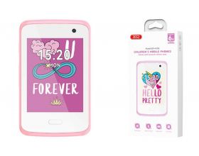 Телефон XO H150 Kids Smart 2G Cell Phone 2.8” Screen 30W Pixel (With Case + Lanyard) White+pink Телефон XO H150 Kids Smart 2G Cell Phone 2.8” Screen 30W Pixel (With Case + Lanyard) White+pink