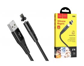 Кабель USB - Lightning HOCO X60, 2A (черный) 1м (силиконовый, магнитный) Кабель USB - Lightning HOCO X60, 2A (черный) 1м (силиконовый, магнитный)