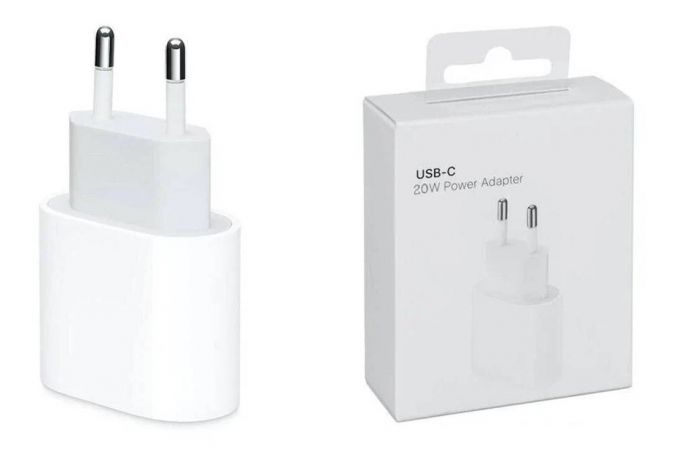Сетевое зарядное устройство USB-C 20W iPhone 12/12Pro/12Pro Max  A2347 прямоугольник (origin) (белый) MUVV3ZM/A 80%