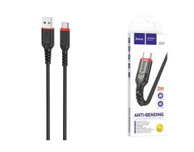 Кабель USB - USB Type-C HOCO X59, 2A (черный) 2м (в оплетке, с усилением сгиба) Кабель USB - USB Type-C HOCO X59, 2A (черный) 2м (в оплетке, с усилением сгиба)