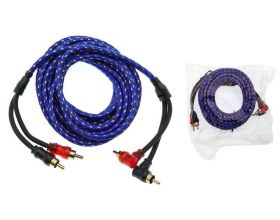 Кабель аудио в оплётке TDS TS-CAD08 (2RCA-2RCA, 5м) Кабель аудио в оплётке TDS TS-CAD08 (2RCA-2RCA, 5м)