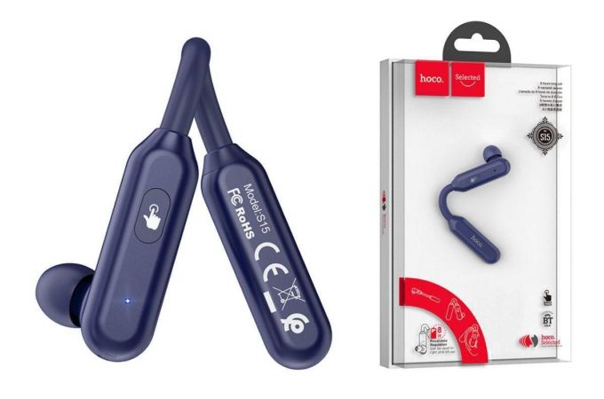 Bluetooth гарнитура HOCO S15  (ABSOLUT) (синий) Bluetooth гарнитура HOCO S15  (ABSOLUT) (синий)