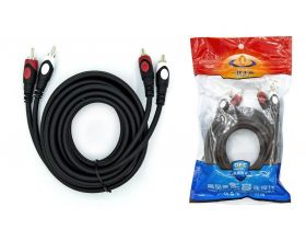 Кабель аудио видео 2 RCA (папа - папа) 3 м HQ (RCA206) Кабель аудио видео 2 RCA (папа - папа) 3 м HQ (RCA206)