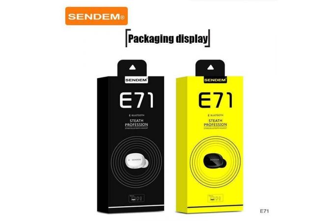 Bluetooth гарнитура SENDEM E71 (черный)