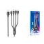 Кабель USB 4 в 1 BOROFONE BX72 Type-C/Lightning/Lightning/Micro 2.4A (черный) 1м