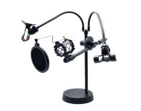 Держатель для телефона 3 в 1 Орбита OT-SMH04 (для двух телефонов и микрофона) Держатель для телефона 3 в 1 Орбита OT-SMH04 (для двух телефонов и микрофона)