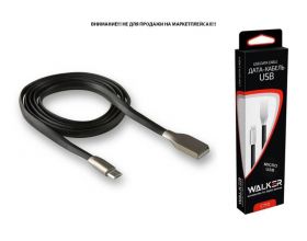 Кабель USB - MicroUSB Walker C710 (черный) 1м (Soft touch, плоский) Кабель USB - MicroUSB Walker C710 (черный) 1м (Soft touch, плоский)