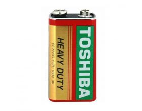 Батарейка солевая Toshiba 6F22 крона/1SH (цена за 10 штук) Батарейка солевая Toshiba 6F22 крона/1SH (цена за 10 штук)