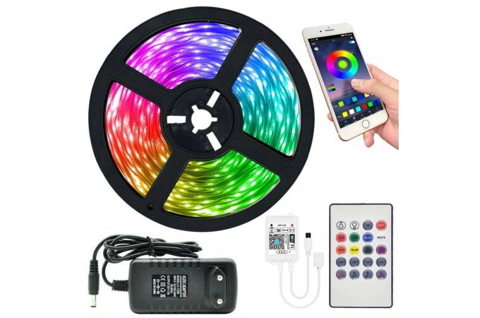 Огонек OG-LDL50 LED набор лента RGB 15м (5050,IP20,блок,пульт,Wi-Fi) Огонек OG-LDL50 LED набор лента RGB 15м (5050,IP20,блок,пульт,Wi-Fi)