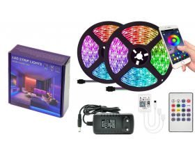 Огонек OG-LDL50 LED набор лента RGB 2*10м (5050,IP20,блок,пульт,Wi-Fi) Огонек OG-LDL50 LED набор лента RGB 2*10м (5050,IP20,блок,пульт,Wi-Fi)