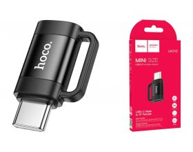 Переходник OTG HOCO UA31E Type-C male to iP female adapter, чёрный Переходник OTG HOCO UA31E Type-C male to iP female adapter, чёрный