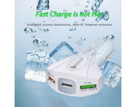 Автомобильное зарядное устройство АЗУ USB TDS TS-CAU34 (QC3.0,3500mA) (белый) Автомобильное зарядное устройство АЗУ USB TDS TS-CAU34 (QC3.0,3500mA) (белый)