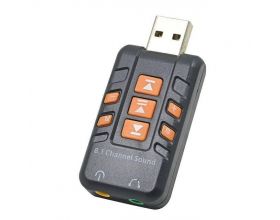 Звуковая карта USB внешняя Орбита OT-PCA02 адаптер звука для ПК (8.1) Звуковая карта USB внешняя Орбита OT-PCA02 адаптер звука для ПК (8.1)