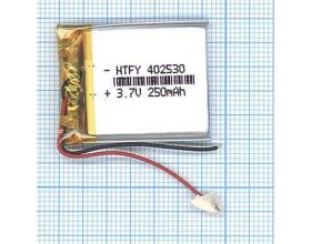 Аккумулятор Li-Pol (батарея) 4*25*30мм 2pin 3.7V/250mAh