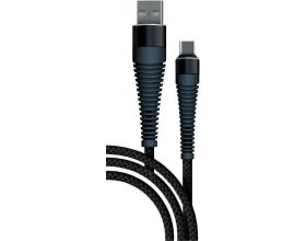 Кабель USB - USB Type-C BoraSCO (38503) Fishbone 3A (черный) 1м Кабель USB - USB Type-C BoraSCO (38503) Fishbone 3A (черный) 1м