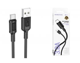 Кабель USB - USB Type-C BOROFONE BX111, (черный) 1м Кабель USB - USB Type-C BOROFONE BX111, (черный) 1м