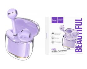 Наушники вакуумные беспроводные HOCO EW52 Crystal wireless stereo headset Bluetooth (фиолетовый) Наушники вакуумные беспроводные HOCO EW52 Crystal wireless stereo headset Bluetooth (фиолетовый)