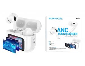 Наушники вакуумные беспроводные BOROFONE BW76 Brocade true wireless ANC noise reduction touch screen BT headset (белый) с дисплеем Наушники вакуумные беспроводные BOROFONE BW76 Brocade true wireless ANC noise reduction touch screen BT headset (белый) с дисплеем