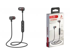 Наушники вакуумные беспроводные AMFOX AM-7 с магнитами, черные