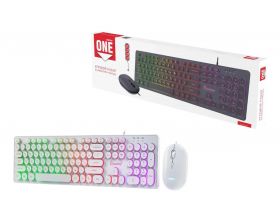 Комплект клавиатура+мышь проводной с подсветкой Smartbuy ONE 328327 белый (SBC-328327-W) /20 Комплект клавиатура+мышь проводной с подсветкой Smartbuy ONE 328327 белый (SBC-328327-W) /20