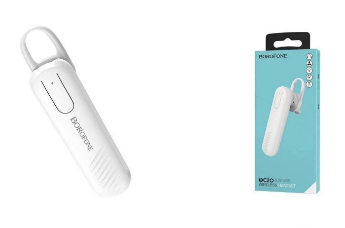 Bluetooth гарнитура BOROFONE BС20  (белый) Bluetooth гарнитура BOROFONE BС20  (белый)